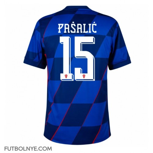 Camiseta Croacia Mario Pasalic #15 Visitante Equipación Eurocopa 2024 manga corta